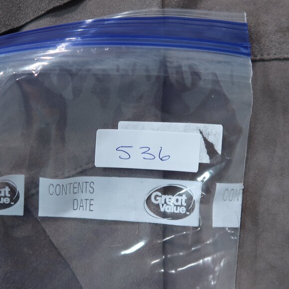 Mango Leather Jacket Womens Drape Front Suede Blazer Open Jacket Long Sleeve L - Picture 16 of 16